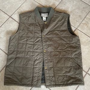 LLBean Men’s olive XXL Lining Shell Vest